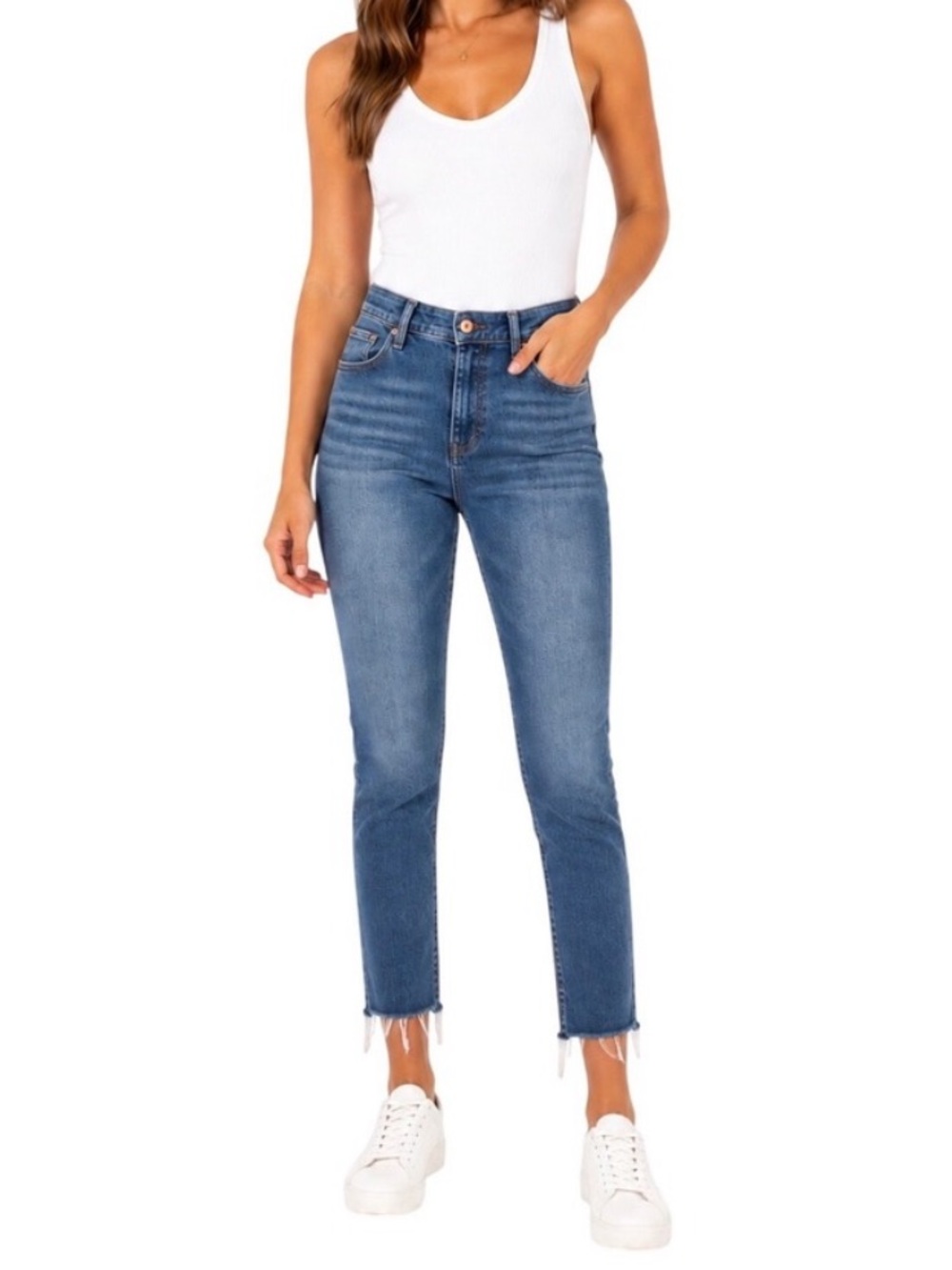 Kut From The Kloth REESE High Rise Fab Ab Ankle Straight Leg Jeans Size 8 x 27